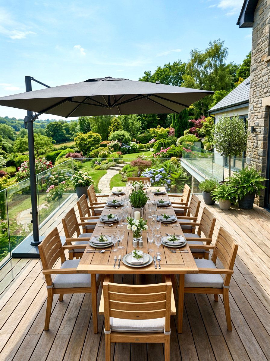 Deck With Dining - 30 entertainer backyard ideas