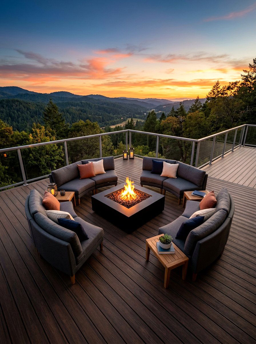 Deck With Fire Pit - 30 modern deck ideas