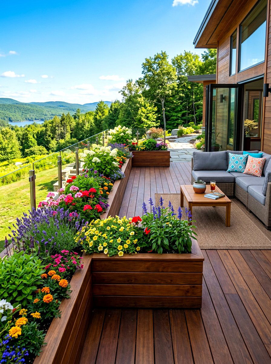 Deck With Planters - 30 modern deck ideas