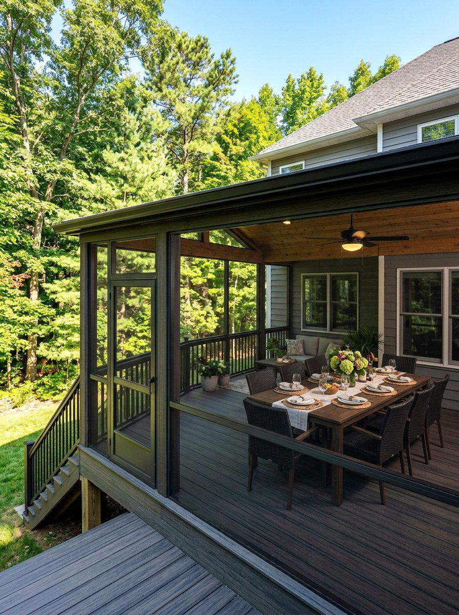 Deck With Screened Enclosure - 30 screened patio enclosure ideas