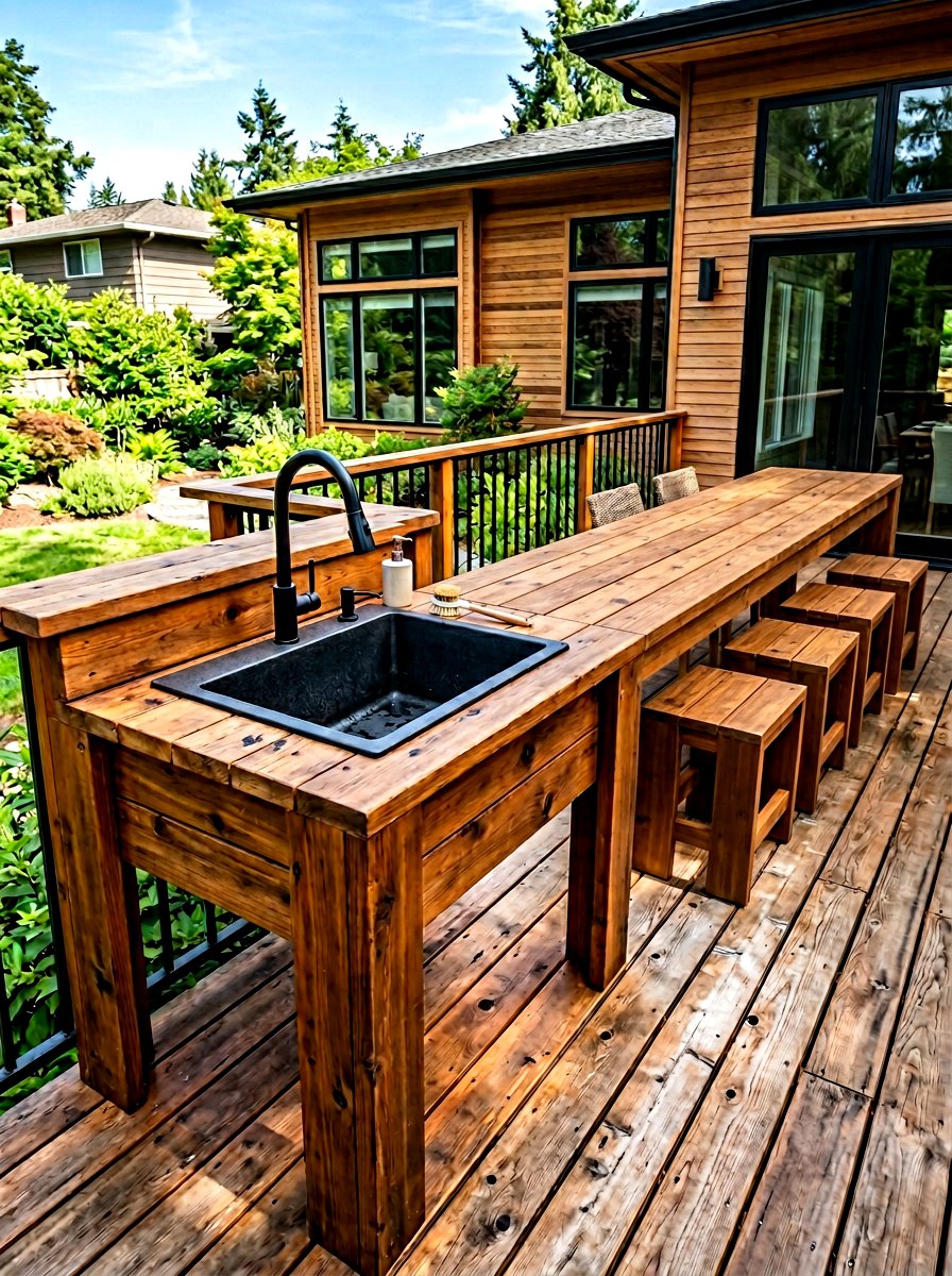 30 Outdoor Sink Station Ideas to Keep Camping and Hosting Clean