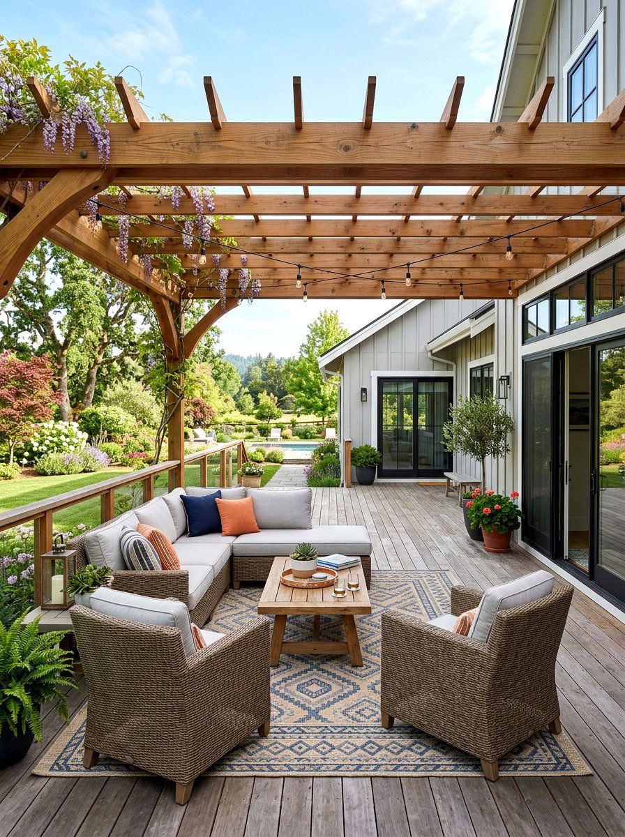 Deck pergola lounge - 30 pergola lounge area ideas