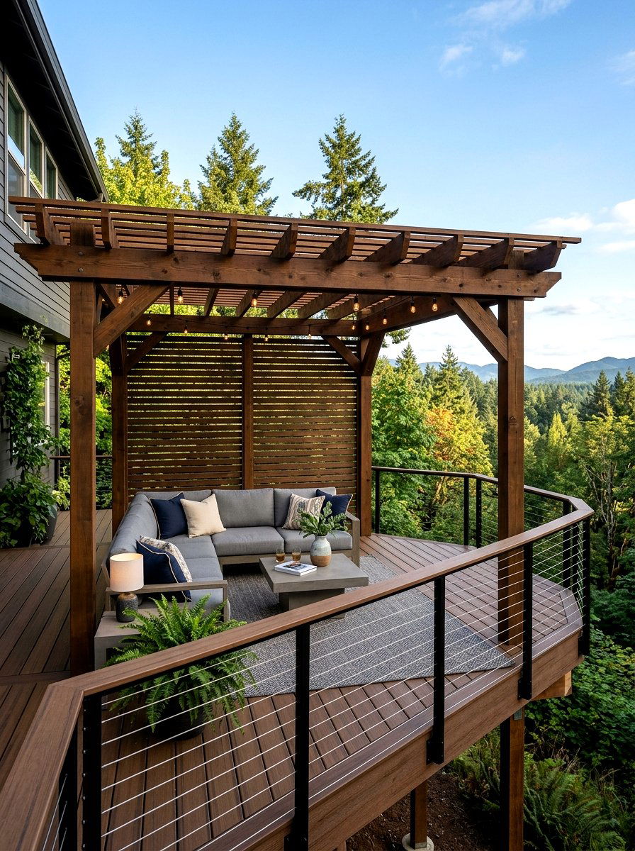 Deck pergola with screen - 30 pergola ideas