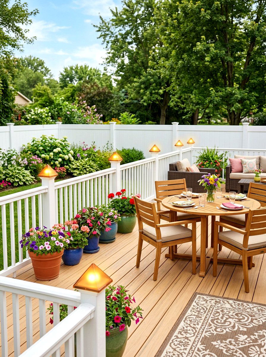 Deck post cap light - 30 landscape lighting ideas