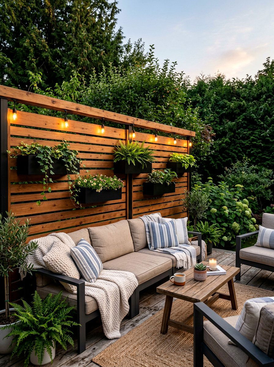 Deck privacy screen - 30 sunset deck decor ideas