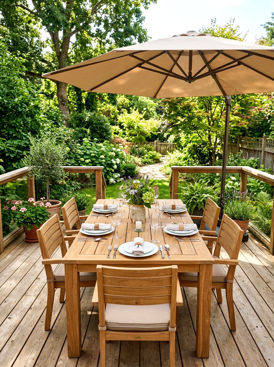 Deck with dining table - 30 cozy deck ideas