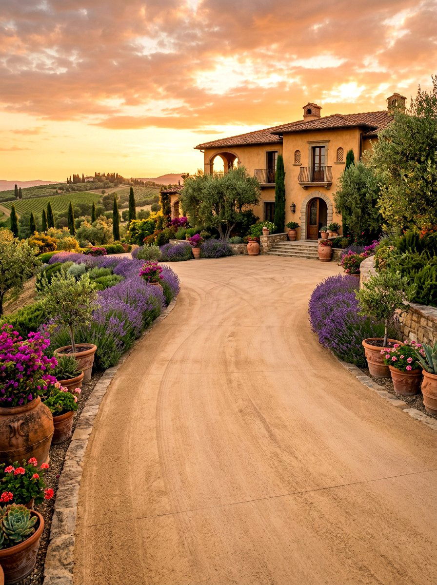 Decomposed Granite Driveway - 30 gravel front yard landscaping ideas