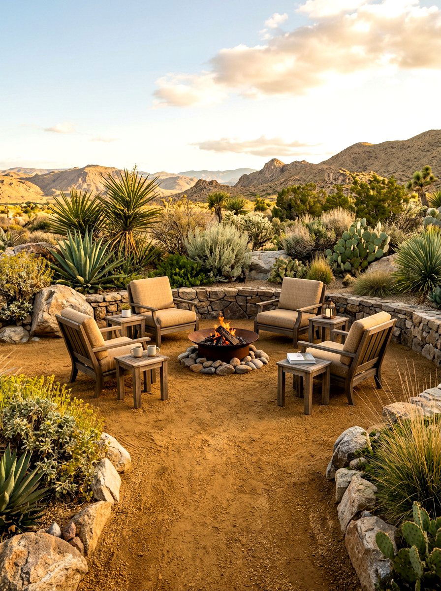 Decomposed Granite Lounge Area - 30 gravel backyard ideas