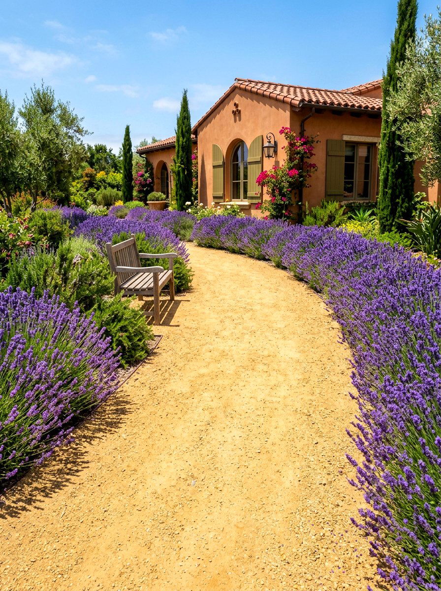 Decomposed Granite Path - 30 no mow front yard ideas
