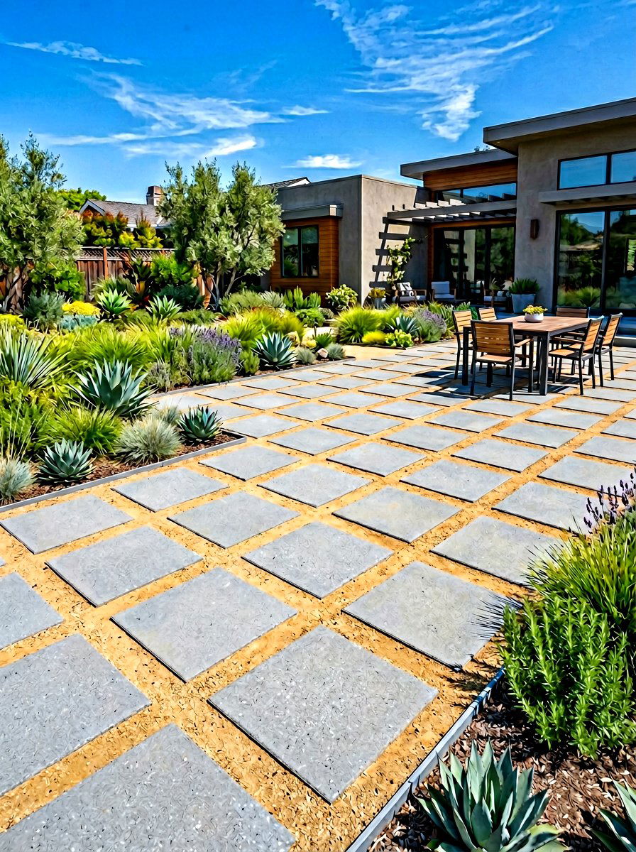 Decomposed Granite Patio With Concrete Grid Pavers - 30 decomposed granite patio ideas