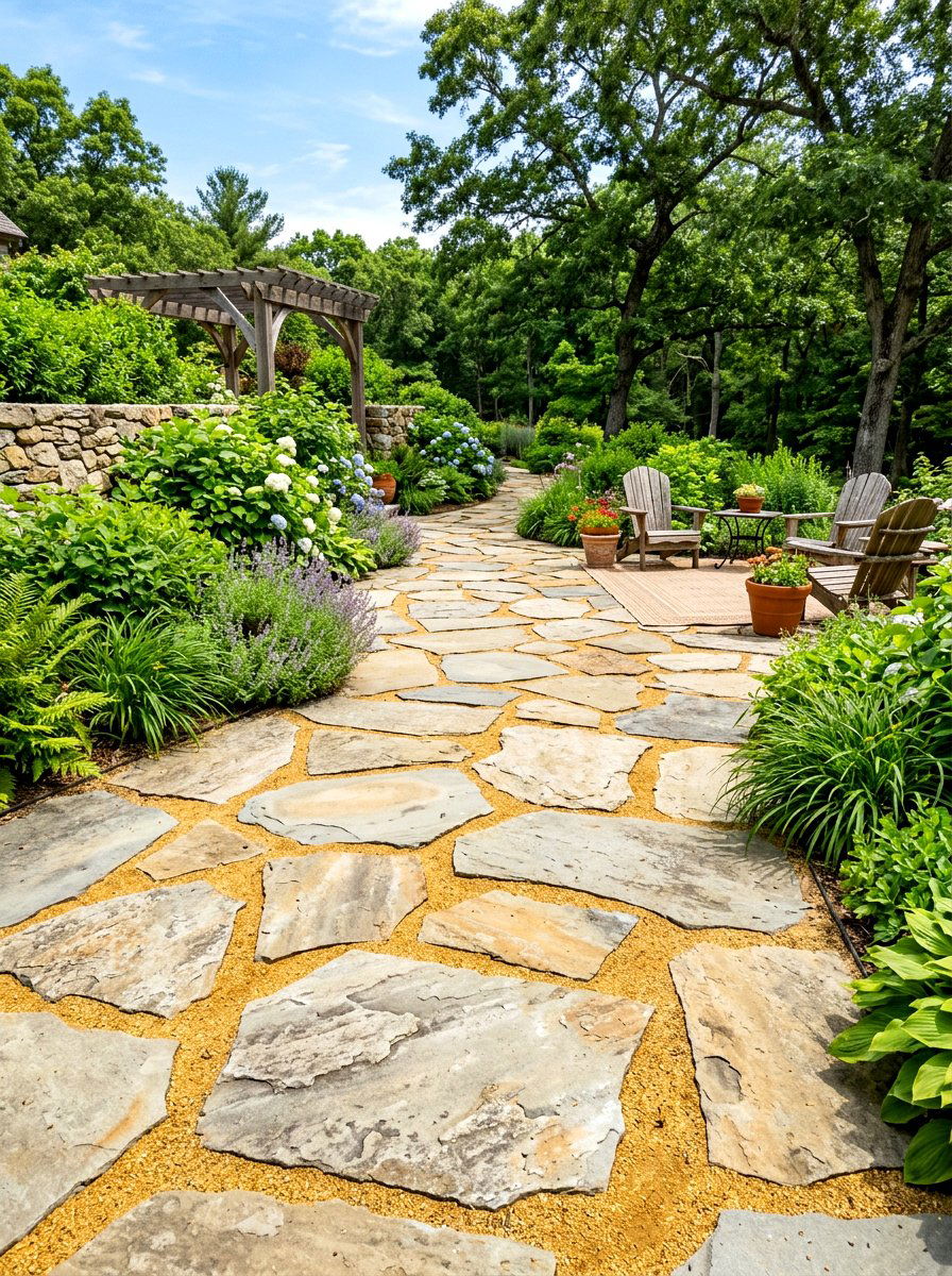 Decomposed Granite Patio With Large Flagstone Pavers - 30 decomposed granite patio ideas