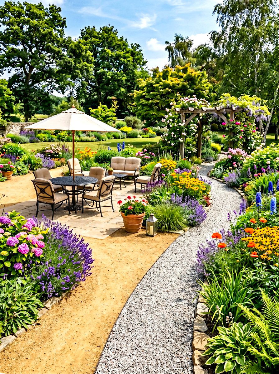 Decomposed Granite Patio With Meandering Gravel Path - 30 decomposed granite patio ideas