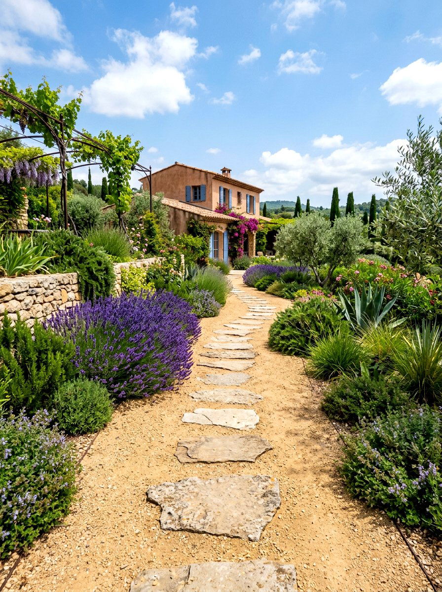 Decomposed Granite Walkway - 30 stepping path backyard ideas