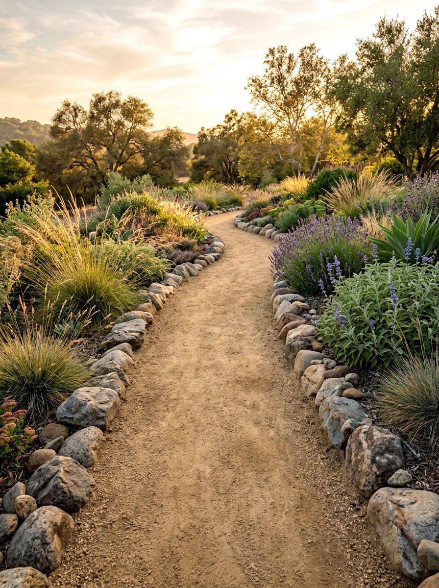 Decomposed Granite Walkway - 30 drought smart backyard ideas