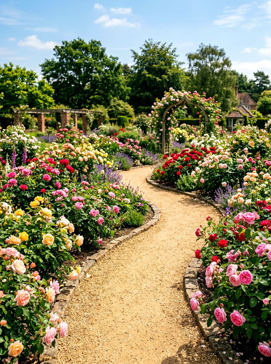 Decomposed granite rose walk - 30 rose garden walkway ideas