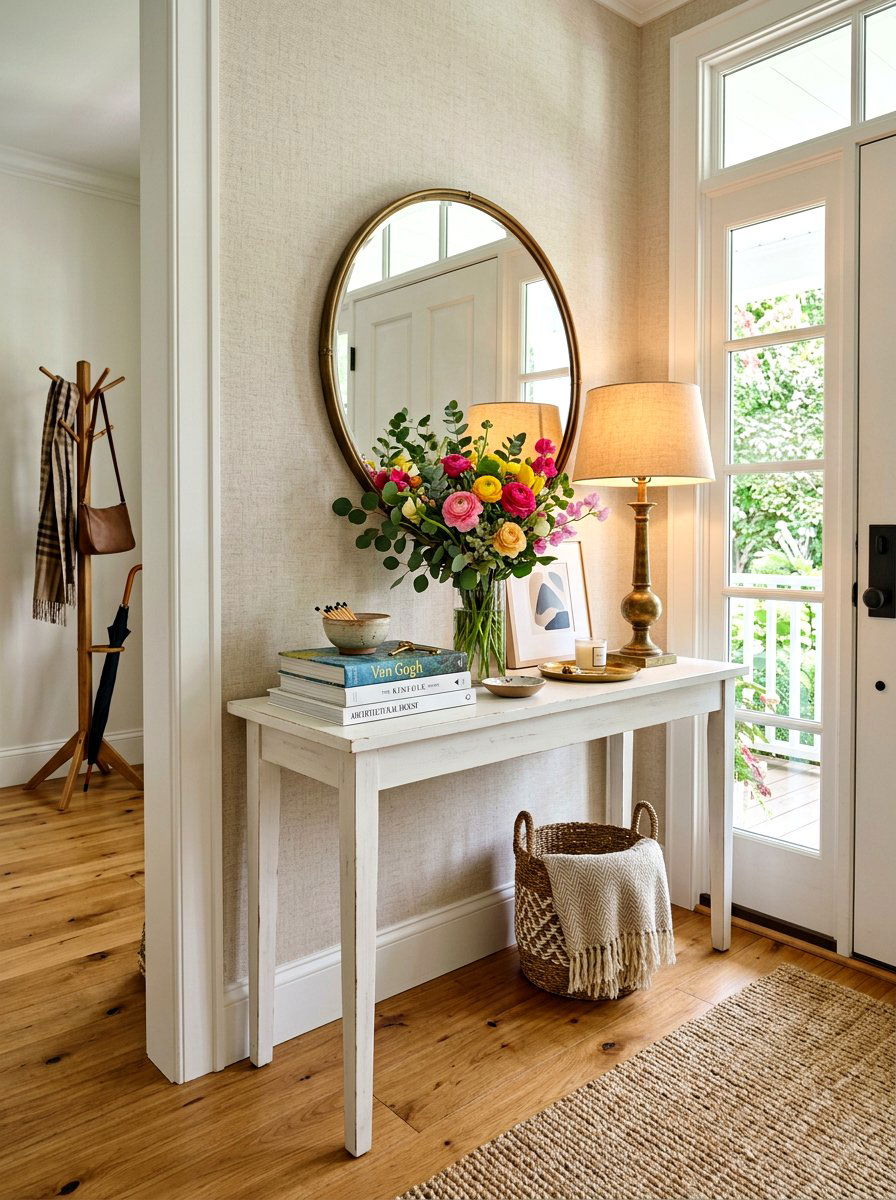 Decorative Art Book Stack - 30 Nancy Meyers entryway ideas