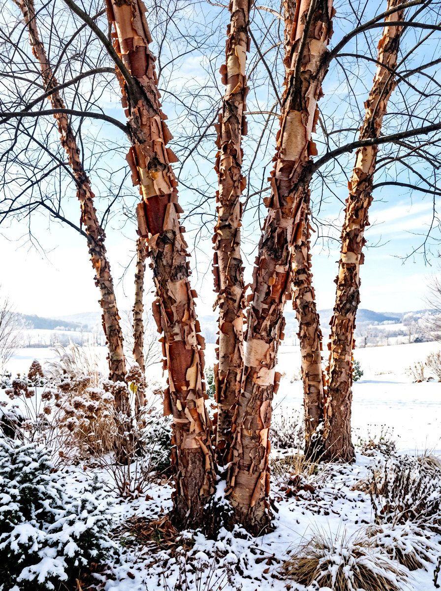 Decorative Bark Trees - 30 year round garden ideas