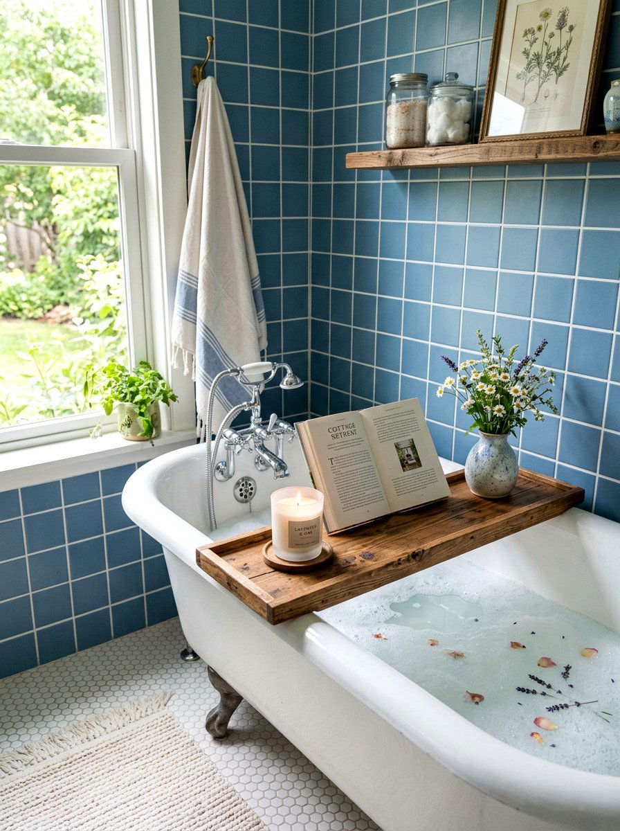 Decorative Bathtub Tray - 30 granny chic bathroom ideas