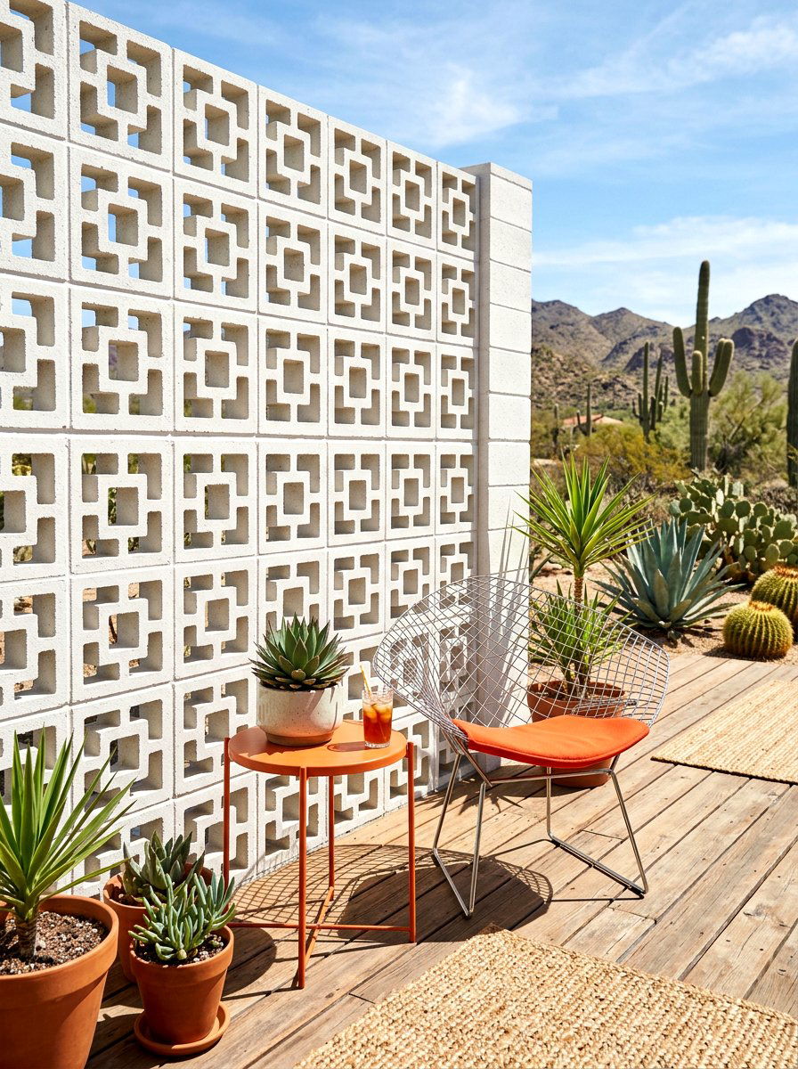 Decorative Block Deck Privacy - 30 deck privacy ideas