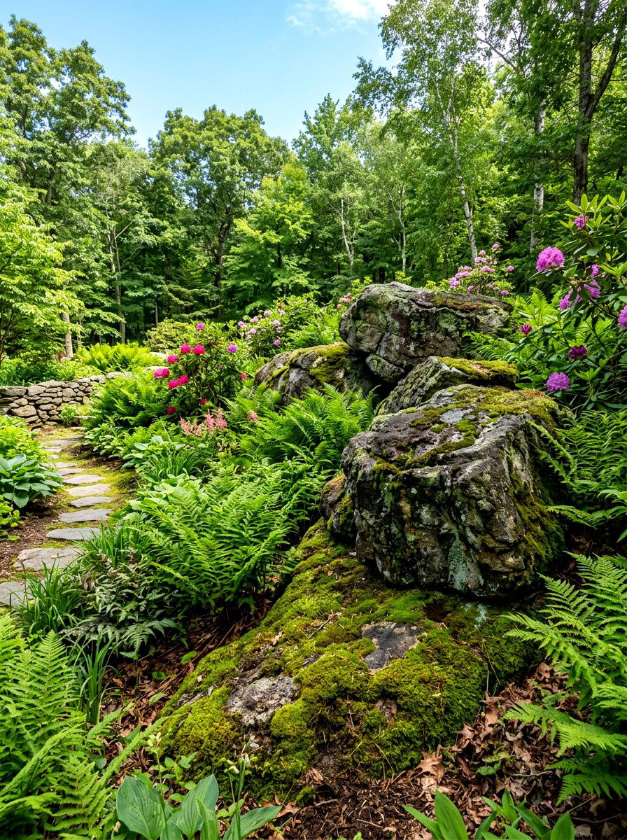 Decorative Boulders - 30 woodland backyard landscaping ideas