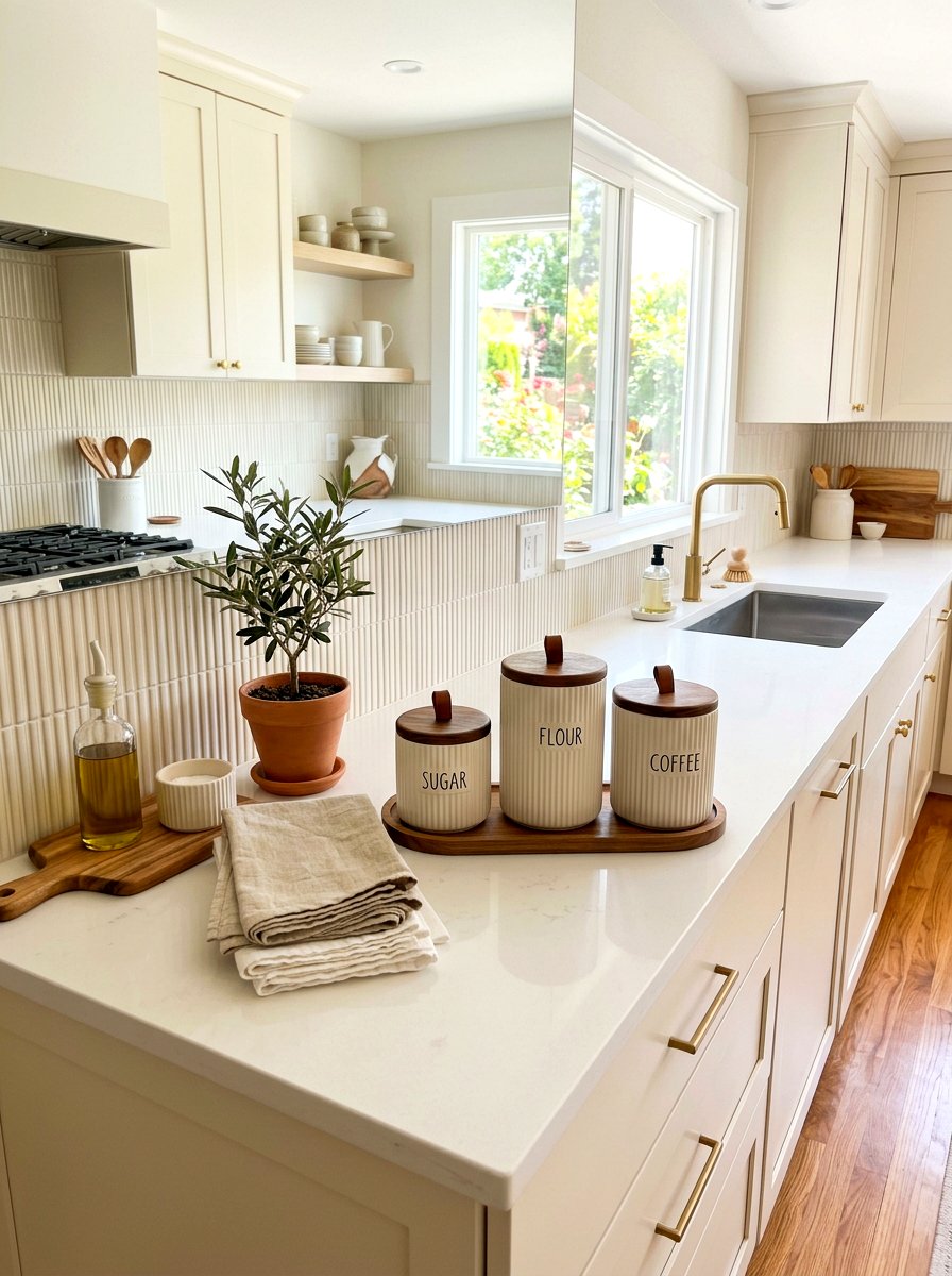 Decorative Canister Set - 30 kitchen counter decor ideas