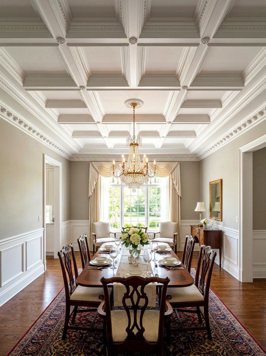 Decorative Ceiling Molding - 30 quiet luxury dining room ideas