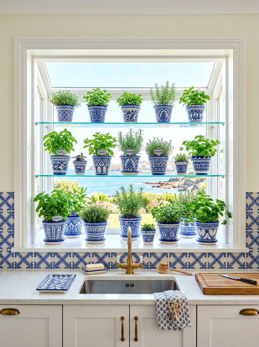 Decorative Ceramic Pot Window - 30 greenhouse window kitchen ideas