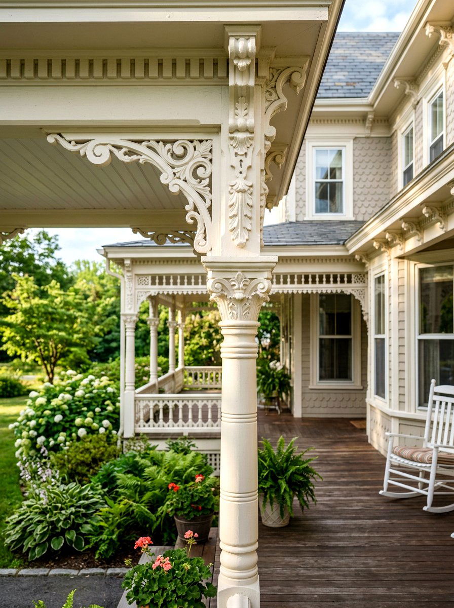Decorative Column Bracket - 30 porch columns decor ideas
