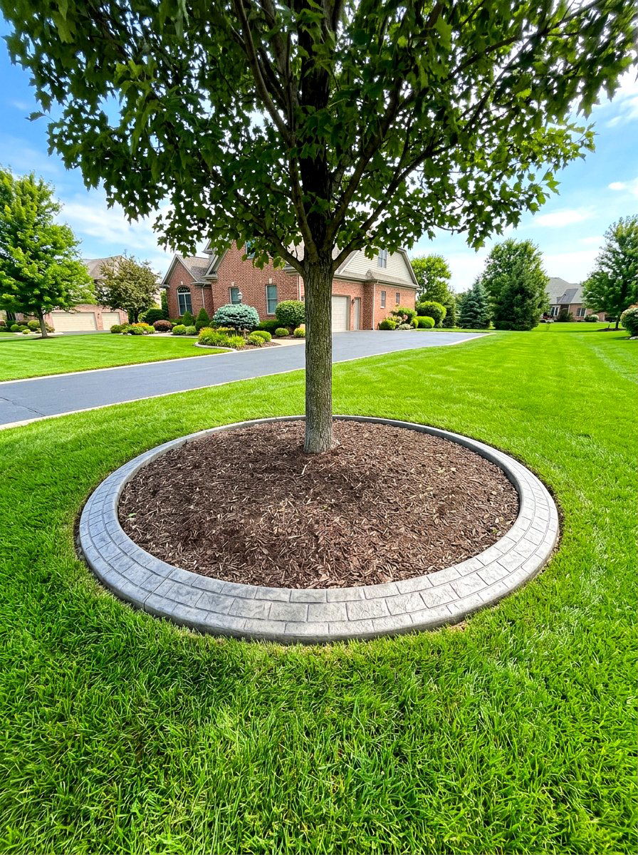 Decorative Concrete Curbing - 30 tree border landscaping ideas