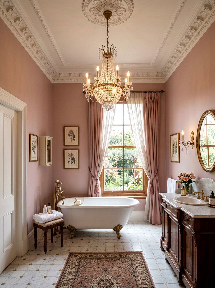 Decorative Crown Molding - 30 Parisian bathroom ideas
