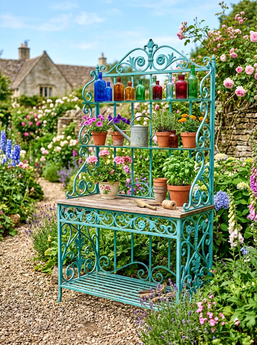 Decorative Garden Potting Station - 30 garden workstation ideas