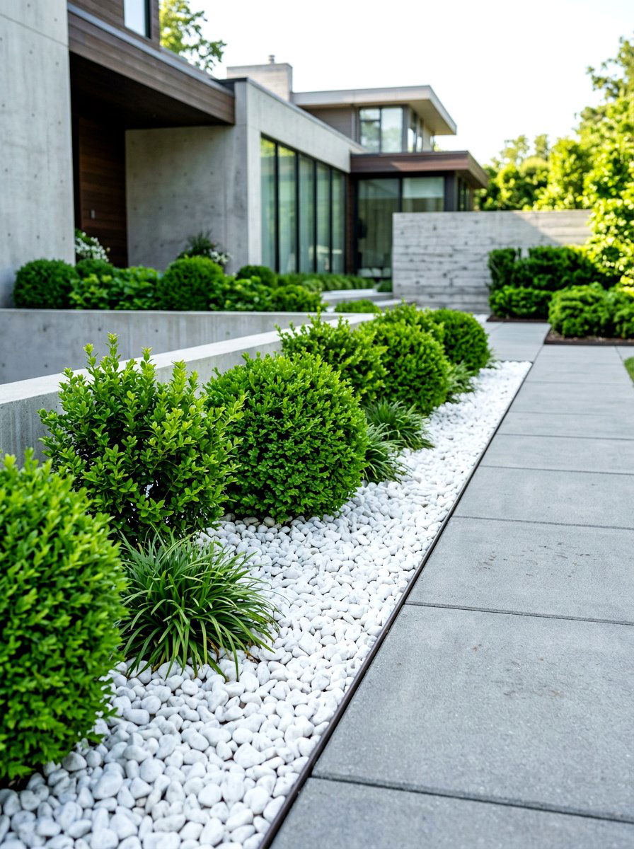 Decorative Gravel Border - 30 front yard border ideas