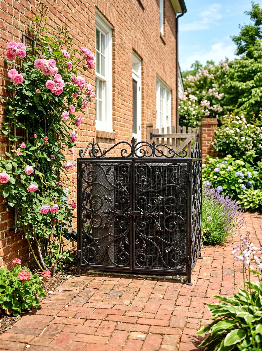 Decorative Iron AC Grille - 30 air conditioner screen ideas