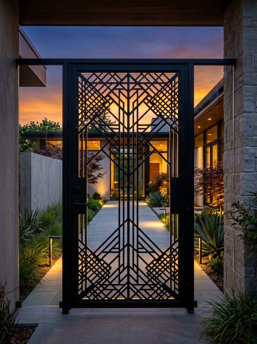 Decorative Laser Cut Gate - 30 fence gate ideas