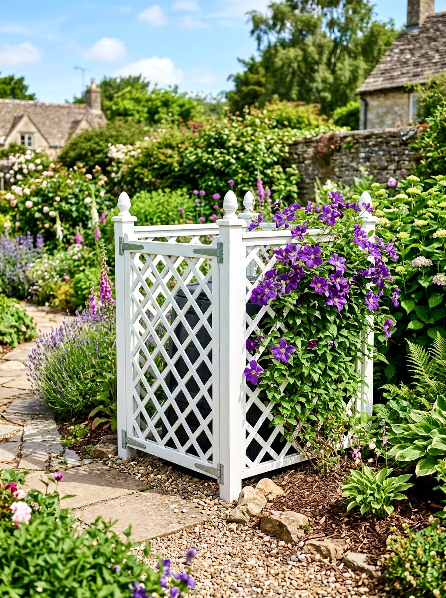 Decorative Lattice Compost Enclosure - 30 compost bin ideas