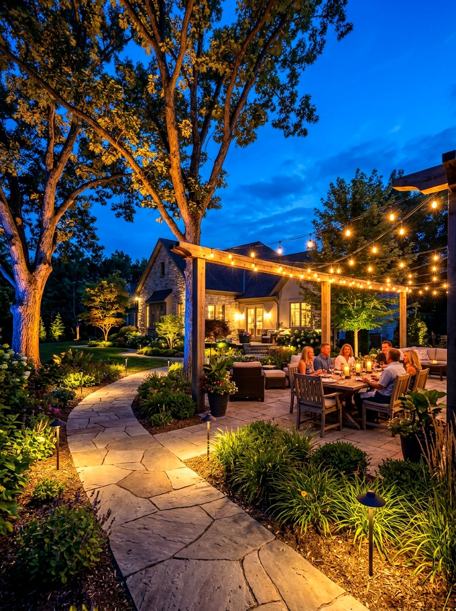 Decorative Lighting Scheme - 30 backyard zoning ideas