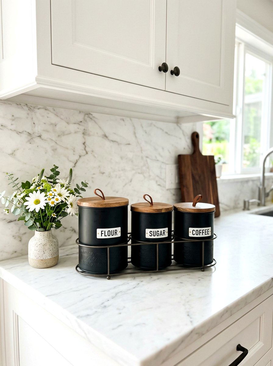 Decorative Metal Food Canister - 30 stylish pet storage ideas