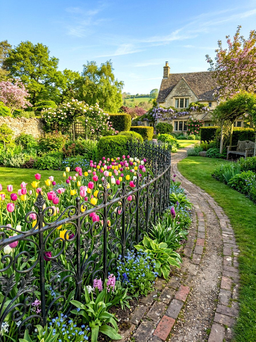 Decorative Metal Garden Fence - 30 metal landscape edging ideas