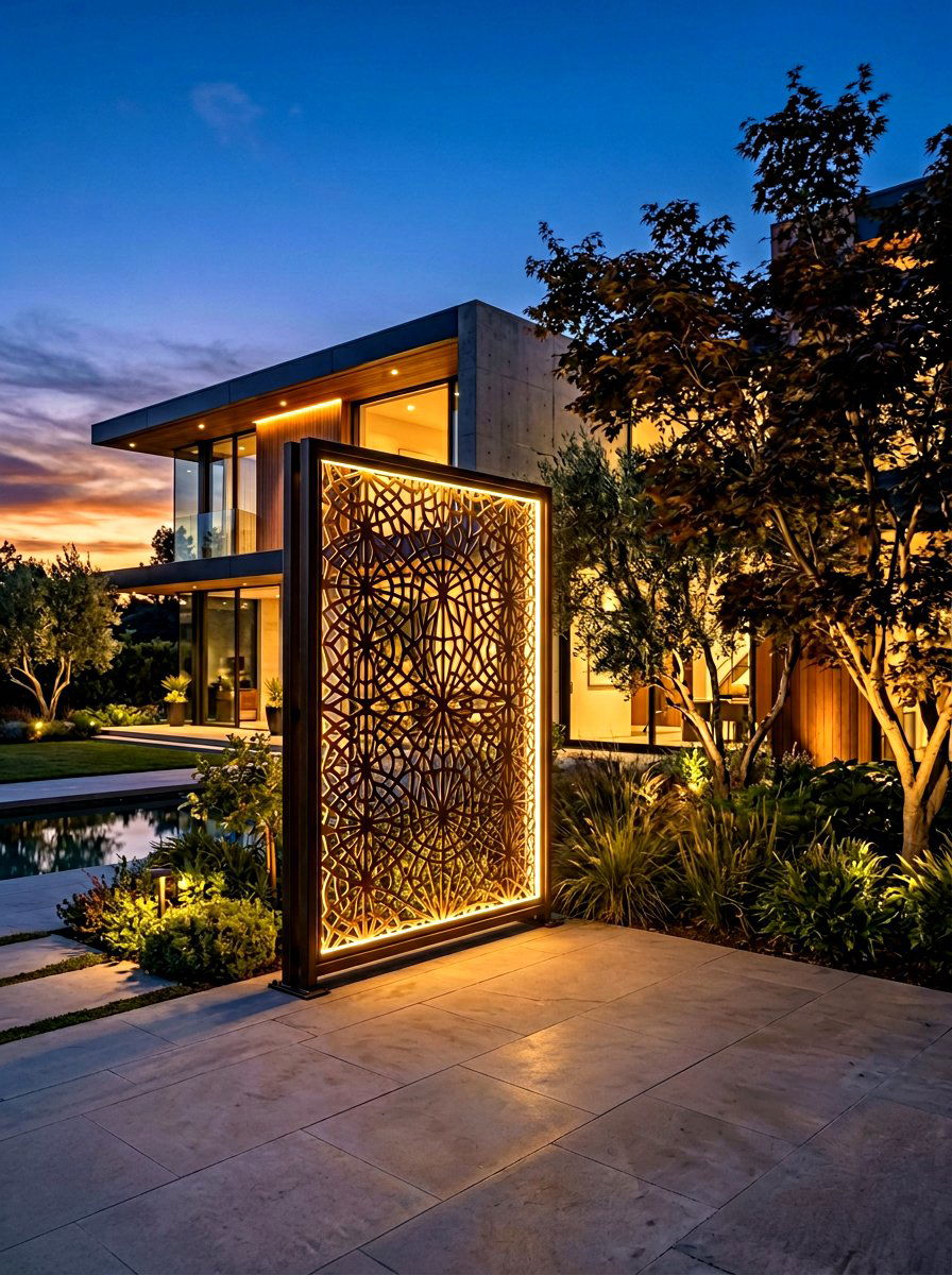 Decorative Metal Screen - 30 garden fence ideas