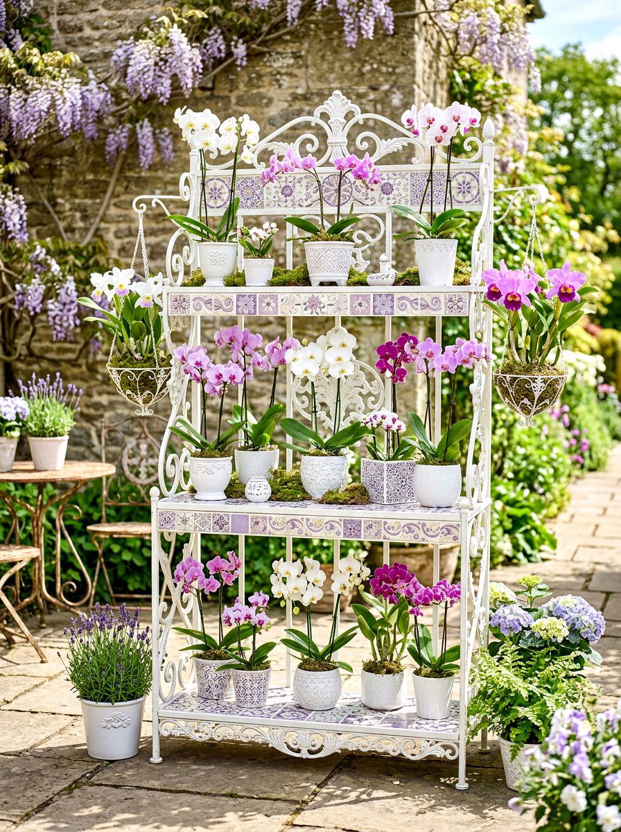 Decorative Plant Shelving - 30 greenhouse shelving layout ideas