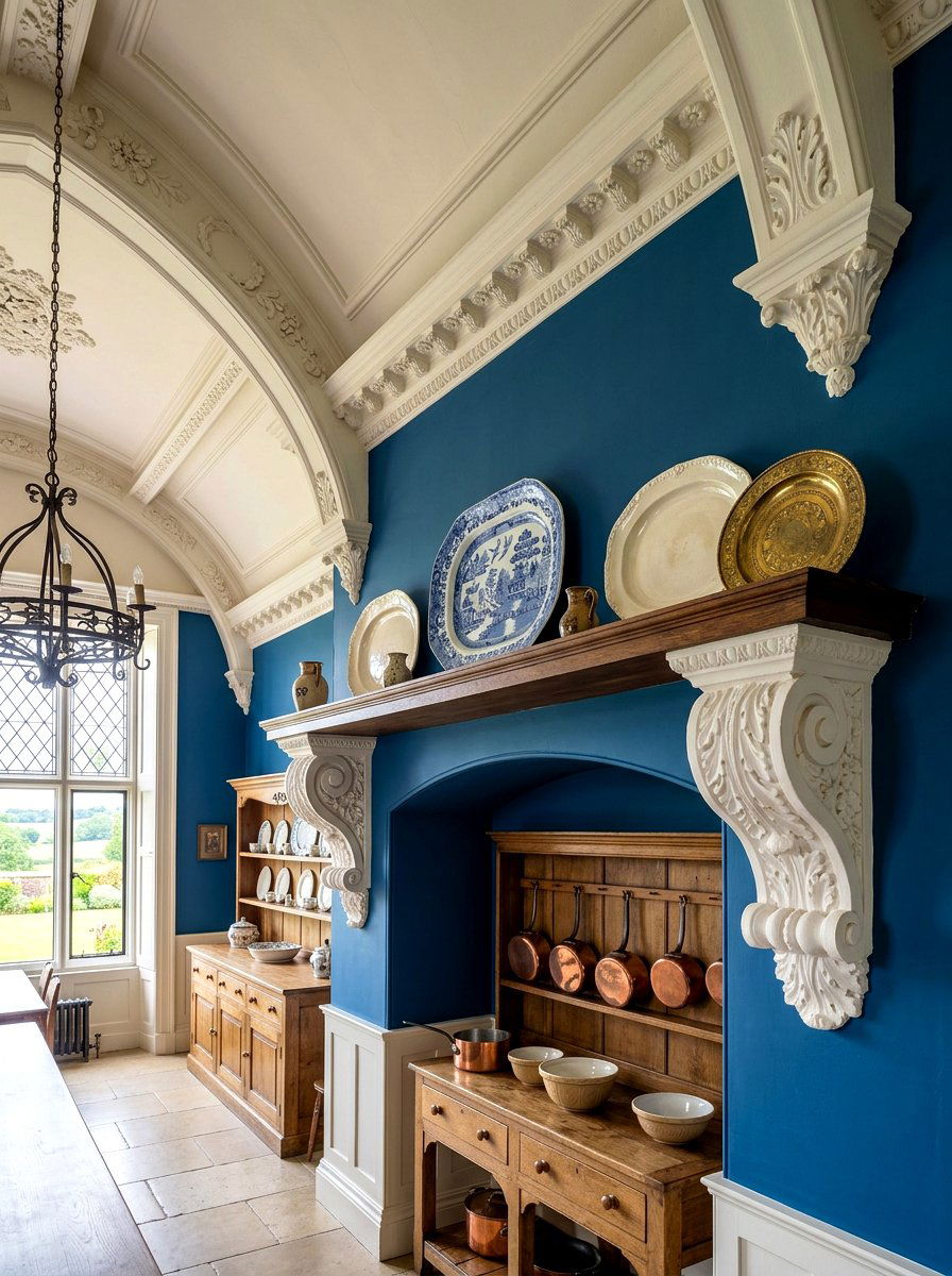 Decorative Plaster Corbel Shelf - 30 heritage kitchen shelf ideas