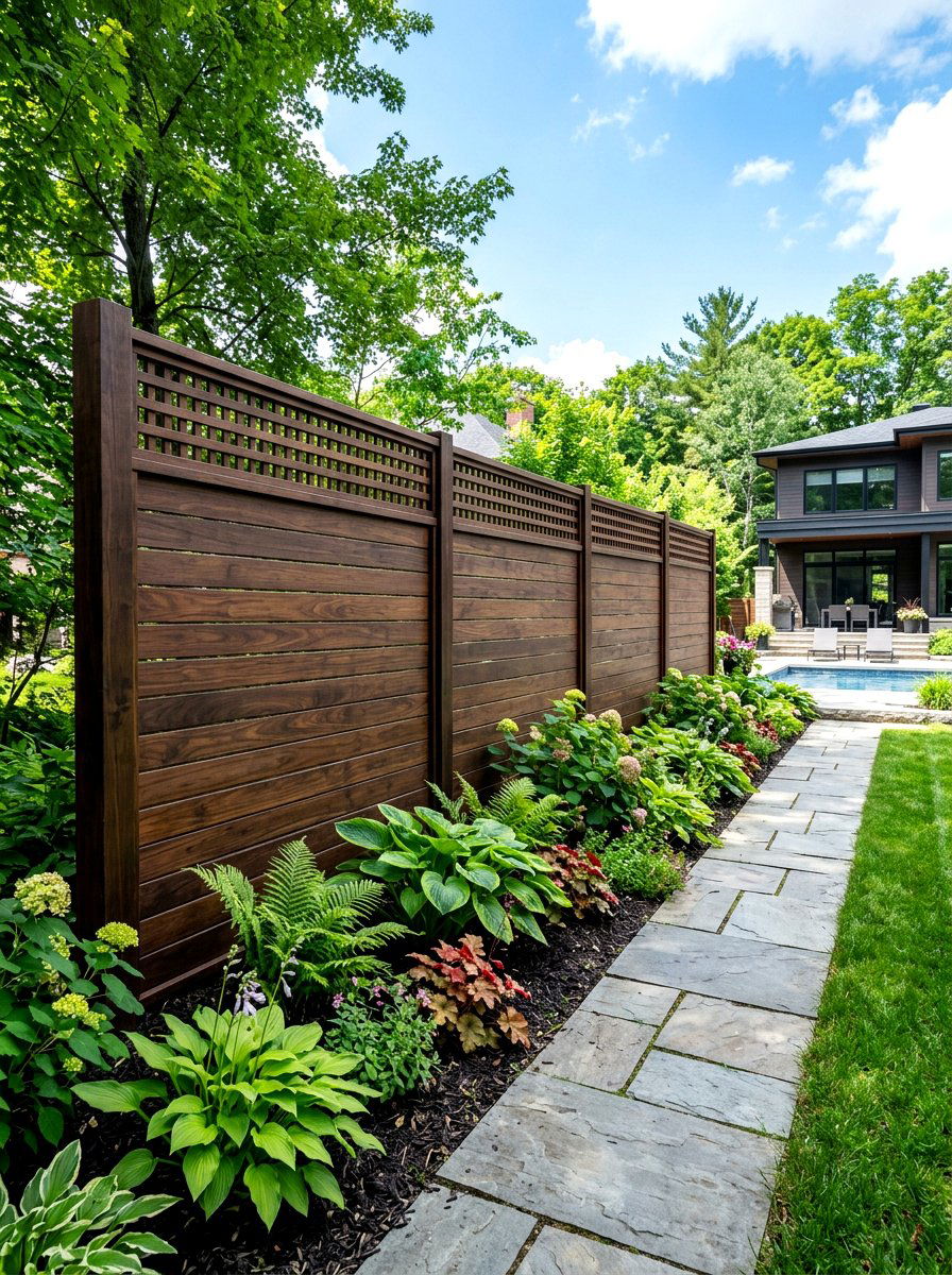 Decorative Privacy Fence - 30 shaded side yard ideas