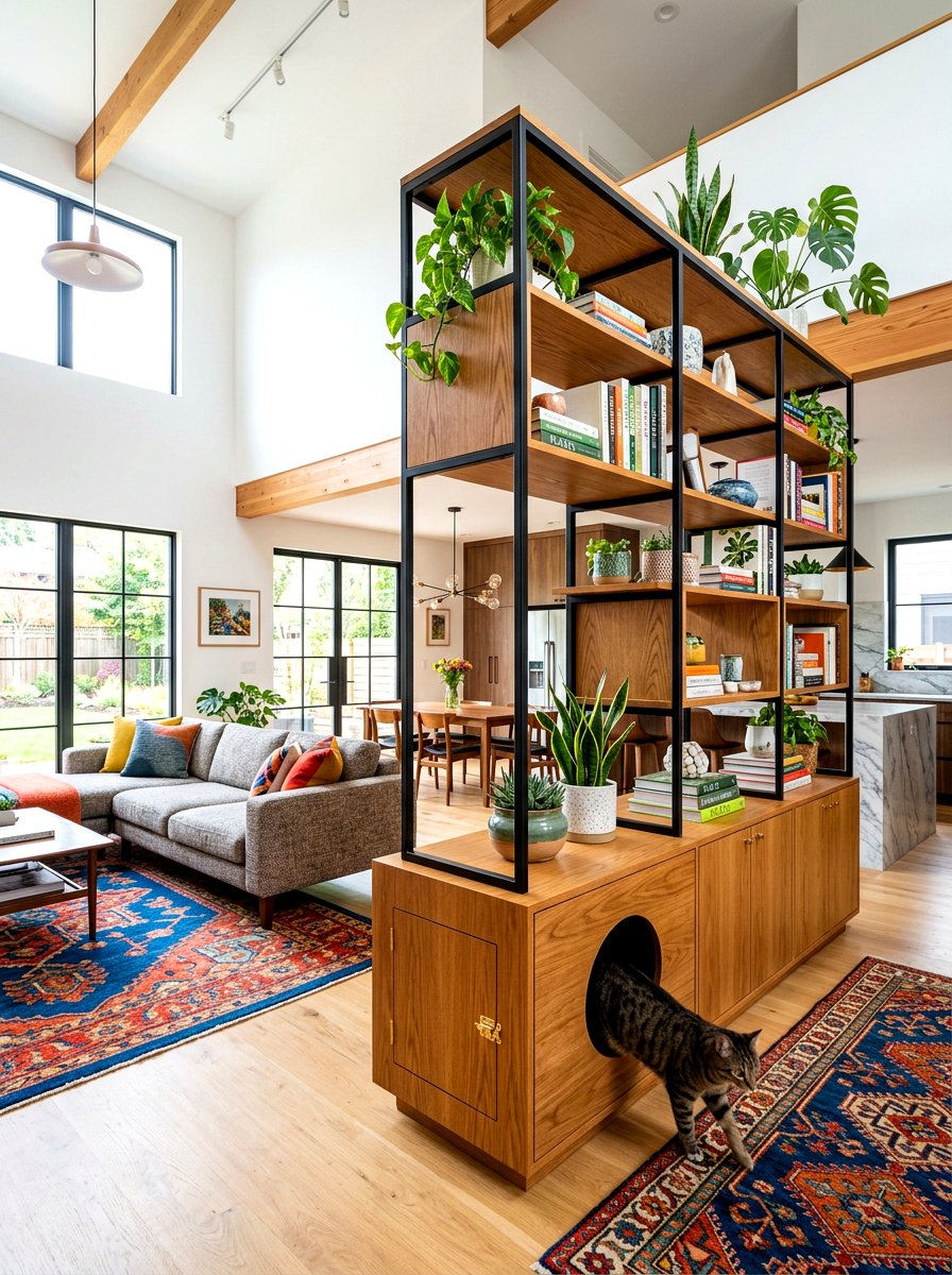 Decorative Room Divider Partition - 30 hidden litter area ideas aesthetic
