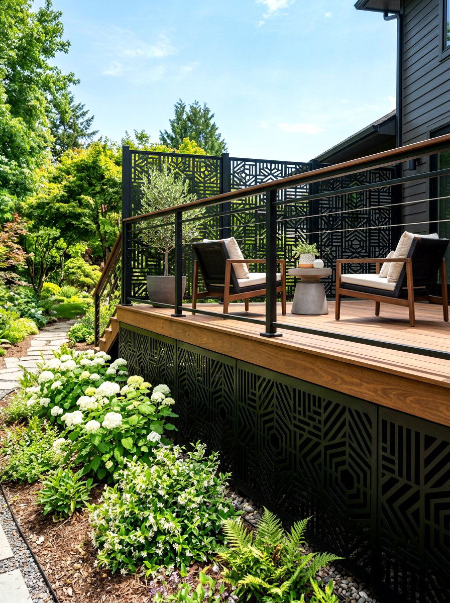 Decorative Screen Panel - 30 deck skirting ideas