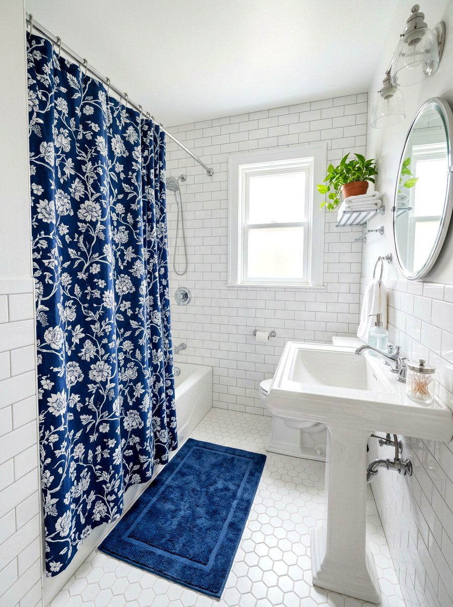 Decorative Shower Curtain Small Bathroom - 30 small rental bathroom ideas