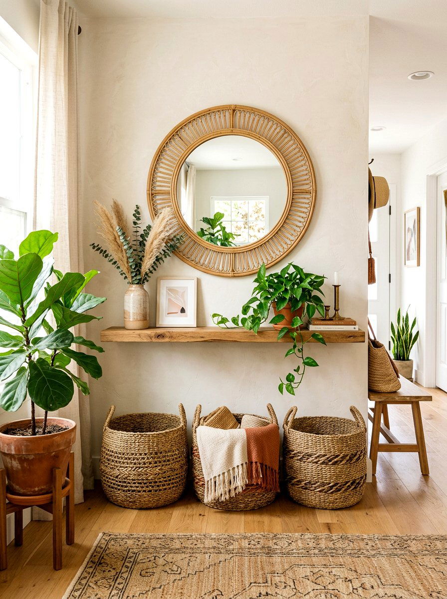 Decorative Storage Baskets - 30 slim foyer storage ideas
