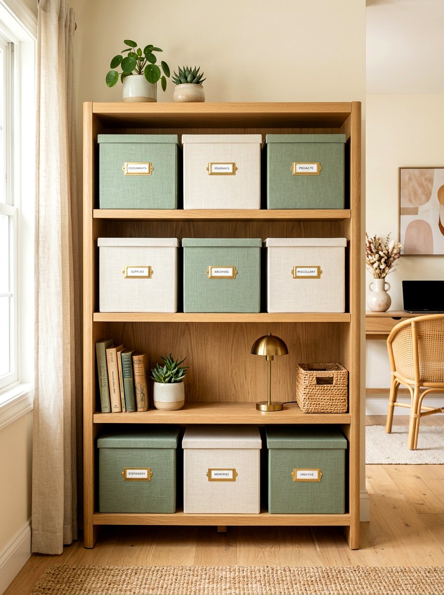 Decorative Storage Boxes - 30 office file storage ideas