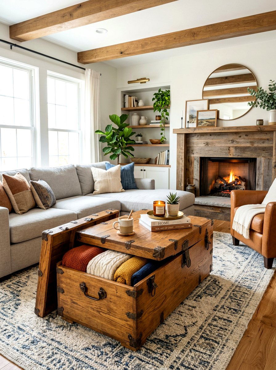 Decorative Trunk Storage - 30 seasonal decor storage ideas