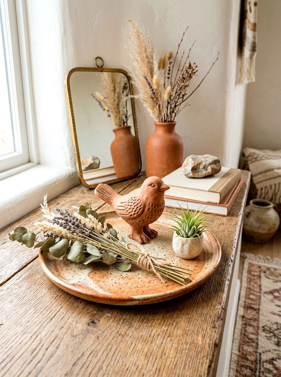 Decorative Vignette Arrangement - 30 spring hallway refresh ideas