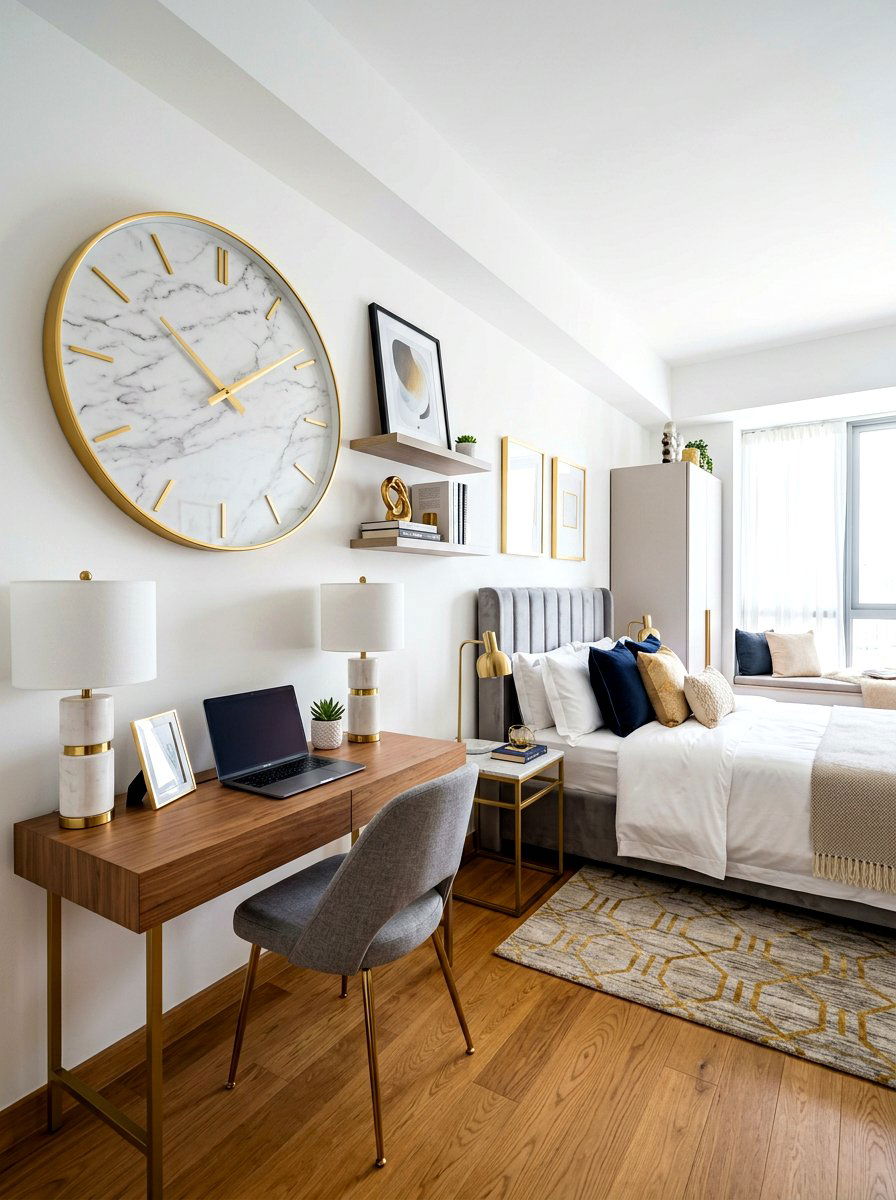 Decorative Wall Clock Display - 30 dorm wall decor ideas